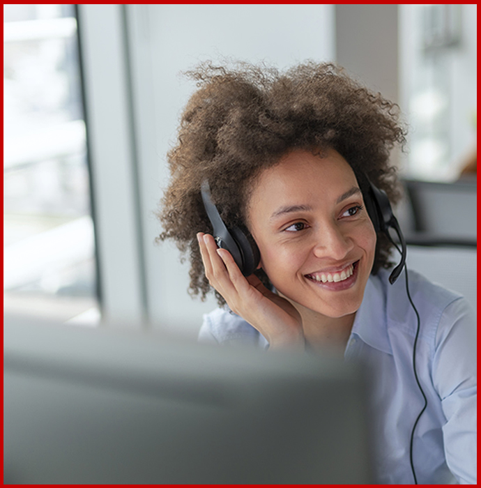 African American Woman With Headset